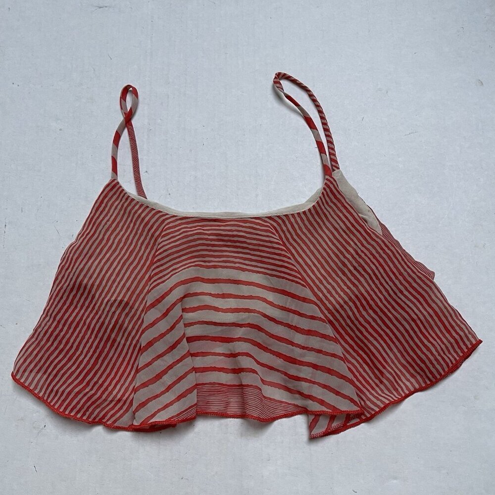 Poetry Ruffle Crop Top Blouse Womens Small Flowy Festival Party Fairy Y2K Summer